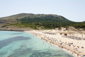 Beach at Viva Cala Mesquida Resort Aparthotel in Mallorca